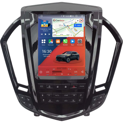 Штатное головное устройство Cadillac SRX 2 2009-2016 (черная, глянцевая) Canbox PRO-Line (Tesla style) 9.7 дюймов 8/256 7883-1312-85 на Android 13 (4G-SIM, DSP, QLed)