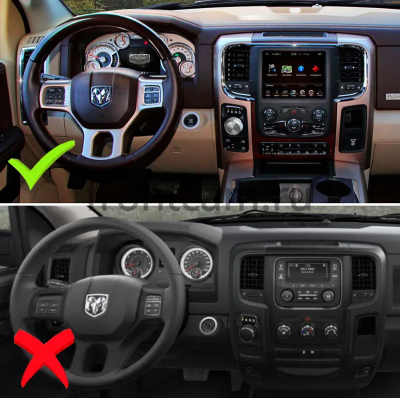 Штатное головное устройство Dodge RAM 4 (DS/DJ) 2013-2023 (для авто без NAVI) Teyes TPRO 2 DS (Tesla style) 9.7 дюймов 4/64 RM-1312-254 на Android 10 (4G-SIM, DSP, QLed)