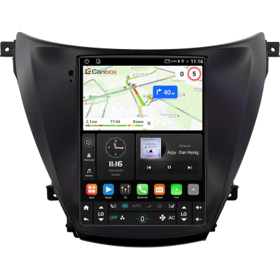 Штатное головное устройство Hyundai Elantra 5 (MD), Avante 5 2010-2015 Canbox (Tesla style) 9.7 дюймов 4/64 GTR096-1312-106 на Android 10 (QLed, DSP, CarPlay)