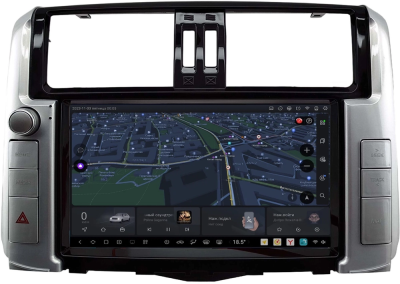 Carmedia SF-9613-3-MKD-9509-2K-12512-D7 штатная магнитола для Toyota Land Cruiser Prado 150 (2009-2013) (с круговым обзором) на Android 13 c 12GB, DSP, 4G