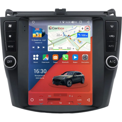 Штатное головное устройство Honda Accord 7 2002-2008 (Тип 1) Canbox PRO-Line (Tesla style) 9.7 дюймов 12/256 7884-1312-171 на Android 13 (4G-SIM, DSP, QLed)