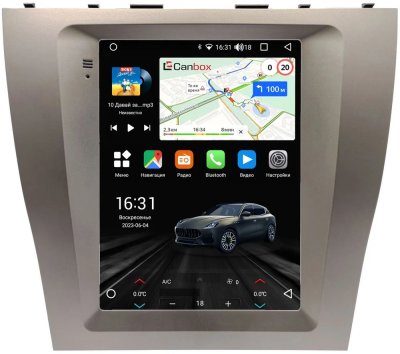 Штатное головное устройство Toyota Camry XV40 2006-2011 (с климат-контролем) Canbox M-Line (Tesla style) 9.7 дюймов 2/32 5620-1312-95 на Android 10 (4G-SIM, DSP, QLed)