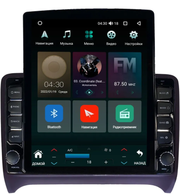Штатная магнитола Canbox M-Line 5610-9202 для Audi TT (8J) 2006-2014 на Android 10 (4G-SIM, 2/32, DSP, QLed, Tesla)