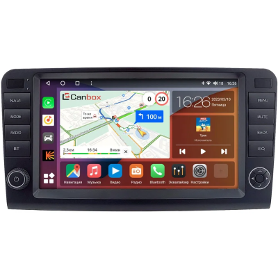 Штатная магнитола Canbox Logic-i3 5737-9-0084 для Mercedes-Benz GL (x164), ML (w164) 2005-2011 (оранжевая подсветка клавиш, Тип 2) на Android 11 (4G-SIM, 6/128, DSP, 360, QLed)