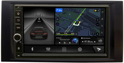 Магнитола в штатное место 2 din Volkswagen Touareg 2002-2010, Multivan T5 2003-2015 Canbox M-Line 5605-RP-VWTGC-135 на Android 10 (4G-SIM, 4/64, DSP, IPS) С крутилкой