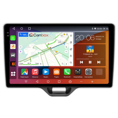Штатная магнитола Toyota Yaris 4, Yaris Cross 2020-2024 (левый руль) Canbox EVO 2K 5832-10-552 на Android 14 (4G-SIM, 16/512, DSP, QLed, AI, 360)