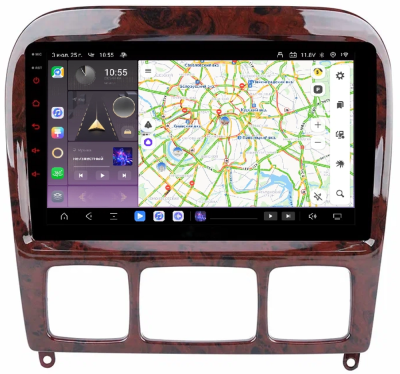 Carmedia OL-9952-Q-TS105 магнитола для Mercedes S-класс W220 (1998-2005) на Android 14 c 6GB, DSP, 4G