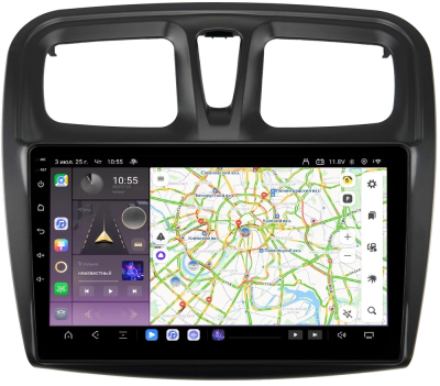 Carmedia SF-9945-PH-9009-12256-TS20 Штатная магнитола для Renault Logan, Sandero 2013+ на Android 13 c 12GB, DSP, 4G