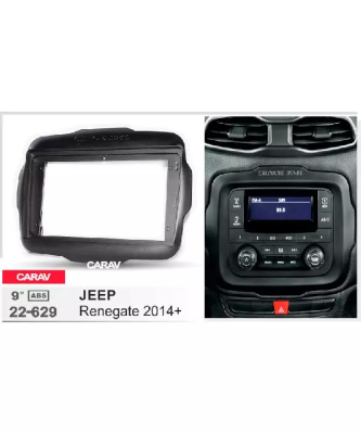 Carav 22-629 переходная рамка для установки автомагнитолы 9" в JEEP Renegate 2014+