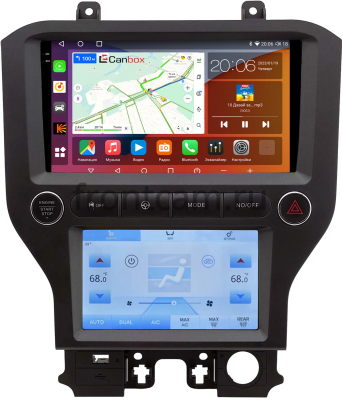 Штатная магнитола Ford Mustang 6 2014-2023 Canbox H-Line 2K 4184-9-0040 на Android 10 (4G-SIM, 6/128, DSP, QLed)