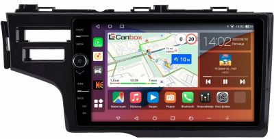 Штатная магнитола Honda Jazz 3 2014-2020 (глянцевая) Canbox H-Line 7845-9-0651 на Android 10 (4G-SIM, 8/256, DSP, QLed)