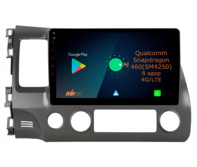 Штатная магнитола Airoc AQ-1911 для Honda Civic 8