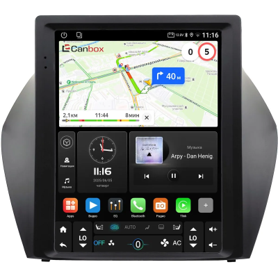 Штатное головное устройство Hyundai ix35, Tucson 2 2009-2015 (Тип A, B) Canbox (Tesla style) 9.7 дюймов 4/64 GTR096-1312-71 на Android 10 (QLed, DSP, CarPlay)