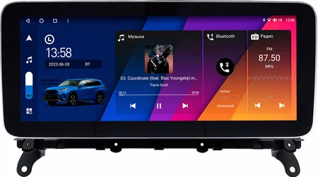 Штатная магнитола BMW X3 (F25) 2010-2017 12.3 дюйма Canbox M-Line 7712-0071 на Android 10 (4G-SIM, 2/32, DSP, QLed) Mercedes Style