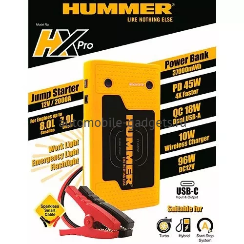Пуско-зарядное устройство автомобильное HUMMER HX PRO10000 mA/ч