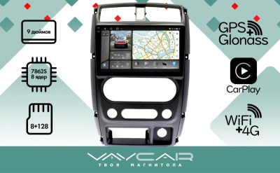 Магнитола Vaycar 09VO8_2HD для SUZUKI Jimny 2005-2019 (Андроид, 8+128Гб, 2HD)