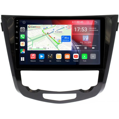 Штатная магнитола Nissan Qashqai 2, X-Trail (T32) 2013-2022 (авто с климат-контролем) Canbox RS10-1009/1010 1.5/32 на Android 10 (IPS, DSP, CarPlay)