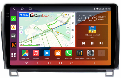 Штатная магнитола Toyota Sequoia 2, Tundra 2 2007-2022 Canbox EVO 2K 5817-1062 на Android 14 (4G-SIM, 4/64, DSP, QLed, AI, 360) (без усилителя JBL)