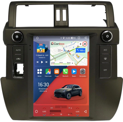 Штатное головное устройство Toyota Land Cruiser Prado 150 2013-2017 (Тип 2) Canbox PRO-Line (Tesla style) 9.7 дюймов 6/128 7882-A22S20 на Android 13 (4G-SIM, DSP, QLed)