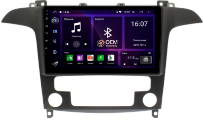 Штатная магнитола Ford S-Max, Galaxy 2 2006-2015 (с климат-контролем) Canbox RS9-9486 1.5/32 Android 10 (IPS, DSP, CarPlay)