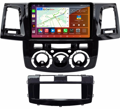 Штатная магнитола Toyota Fortuner, Hilux 7 2004-2015 (черная, глянцевая) Canbox Logic-i3 2K 5735-9-2212 на Android 11 (4G-SIM, 8/256, DSP, 360, QLed)