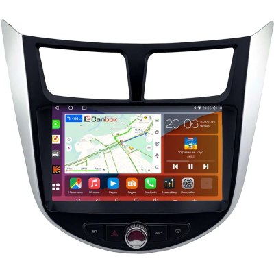Штатная магнитола Canbox EVO 2K 5815-9-1874 для Hyundai Solaris, Accent 4 2010-2019 на Android 14 (4G-SIM, 6/128, DSP, QLed, AI, 360)