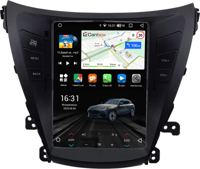 Штатное головное устройство Hyundai Elantra 5 (MD) 2013-2016 Canbox (Tesla style) 9.7 дюймов 2/32 GT096-1312-153 на Android 10 (QLed, DSP, CarPlay)