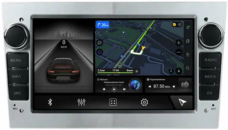Opel Astra H 2004-2015, Antara, Agila A, Combo C, Zafira B, Vectra С, Corsa С, D, Meriva A, Omega B, Tigra B, Vita C, Vivaro A Canbox M-Line 7651 2/32 на Android 10 (4G-SIM, DSP, IPS) Серебро