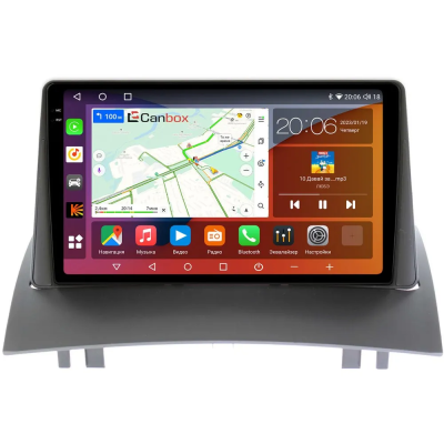 Штатная магнитола Canbox EVO 2K 5814-9231 для Renault Megane 2 2002-2009 на Android 14 (4G-SIM, 4/64, DSP, QLed, AI, 360)