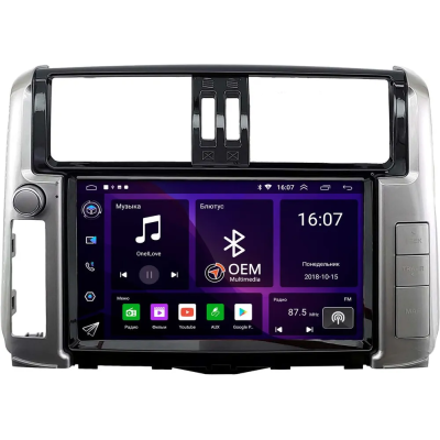 Штатная магнитола OEM RK9-2641 для Toyota Land Cruiser Prado 150 2009-2013 (для авто без монитора) Android 10 (CarPlay, AHD, 1/32)