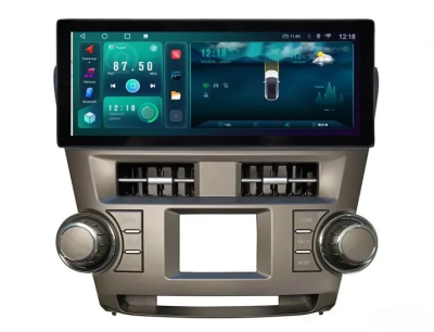 Штатная магнитола Toyota Highlander (U40) 2007-2013 12,3 дюйма Carmedia HP-T1231-KP-T-12-8256-TS10 на Android 12 (4G-SIM, 8/256, DSP, QLed) LEXUS Style