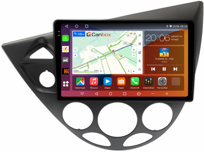 Штатная магнитола Canbox EVO 2K 5833-9-1716 для Ford Focus 1998-2005 (черная) на Android 14 (4G-SIM, 16/512, DSP, QLed, AI, 360)