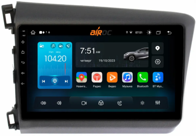 Roximo 4G RX-1921 штатная магнитола для Honda Civic 9 4D 2011-2015 на Android 13 с 8GB, DSP, 4G