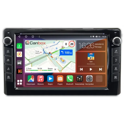 Штатная магнитола Canbox H-Line 7824-9-107 для Toyota (для комплектации с магнитолой 130x230mm, глянцевая) Тип2 на Android 10 (4G-SIM, 6/128, DSP, IPS) С крутилками