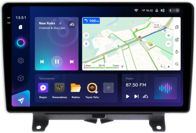 Штатное головное устройство Teyes CC3 2K 360 6/128 9.5 дюймов RM-9-1204 для Land Rover Range Rover Sport 2005-2009 на Android 10 (4G-SIM, DSP, QLed)