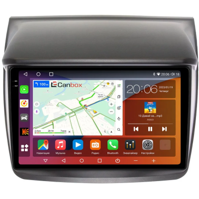 Штатная магнитола Canbox EVO 2K 5815-9057 для Mitsubishi L200 4, Pajero Sport 2 2008-2016 на Android 14 (4G-SIM, 6/128, DSP, QLed, AI, 360)