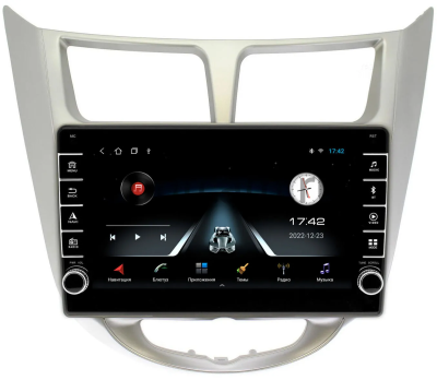 Штатная магнитола Canbox BGT9-9270 для Hyundai Solaris, Accent 4 2010-2019 (серебро) 2/32 Android 10 (IPS, DSP, CarPlay)