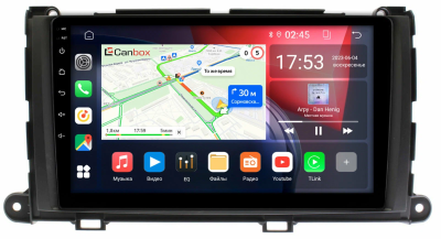 Штатная магнитола Toyota Sienna 3 2010-2014 Canbox Logic-i3 5737-9-202 на Android 11 (4G-SIM, 6/128, DSP, 360, QLed)