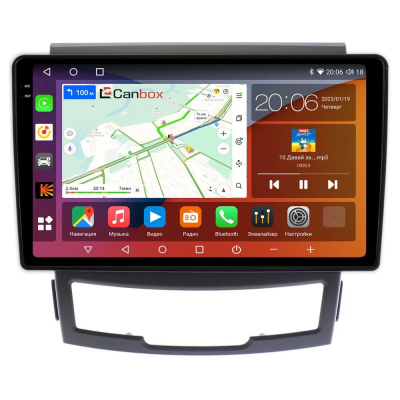 Штатная магнитола SsangYong Actyon 2, Korando 3 2010-2013 Canbox EVO 2K 5815-9184 на Android 14 (4G-SIM, 6/128, DSP, QLed, AI, 360)