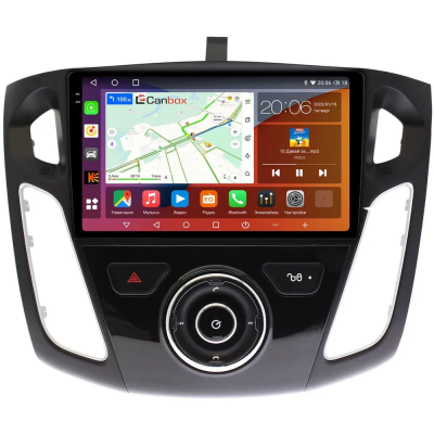 Штатная магнитола Canbox EVO 2K 5833-9246 для Ford Focus 3 2011-2019 (тип 2) на Android 14 (4G-SIM, 16/512, DSP, QLed, AI, 360)