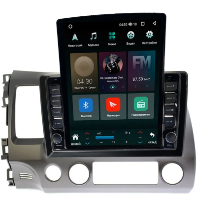 Штатная магнитола Honda Civic 8 4D 2005-2012 (левый руль, седан) Canbox M-Line 5614-10-063 на Android 10 (4G-SIM, 4/64, DSP, QLed, Tesla)