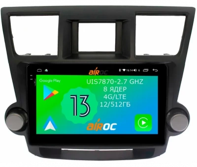 Штатная магнитола Airoc 2K AU-1122 для Toyota Highlander 2, 2007-2014