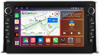 Штатная магнитола Toyota RAV4 5 (XA50) 2018-2024 Canbox M-Line 7835-1097 на Android 10 (4G-SIM, 2/32, DSP, QLed) С крутилками