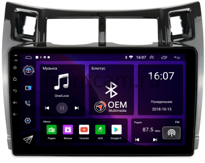 Штатная магнитола Toyota Vitz 2 (XP90), Yaris 2 2005-2012 (черная, глянцевая) Canbox RS9-172 1.5/32 Android 10 (IPS, DSP, CarPlay)