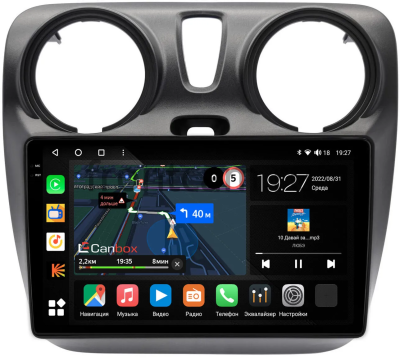 Штатная магнитола Renault Dokker 2012-2021 Canbox M-Line 2K 4179-9-2819 на Android 10 (4G-SIM, 4/64, DSP, QLed)