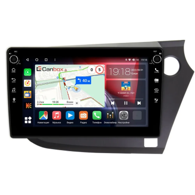 Штатная магнитола Canbox H-Line 7803-9-304 для Honda Insight 2 2009-2014 (правый руль) на Android 10 (4G-SIM, 4/64, DSP, IPS) С крутилками