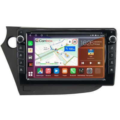 Штатная магнитола Canbox H-Line 7824-9-303 для Honda Insight 2 2009-2014 (левый руль) на Android 10 (4G-SIM, 6/128, DSP, IPS) С крутилками
