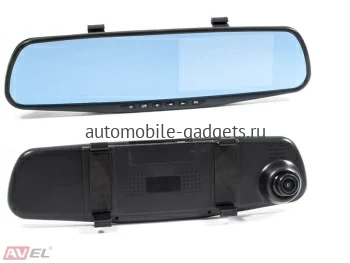 Видеорегистратор-зеркало AVS0450DVR с двумя камерами