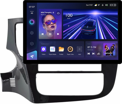 Штатная магнитола Mitsubishi Outlander 3 2012-2024 (глянцевая) Teyes CC3 2K 360 6/128-9-0145 13 дюймов на Android 10 (4G-SIM, DSP, QLed)