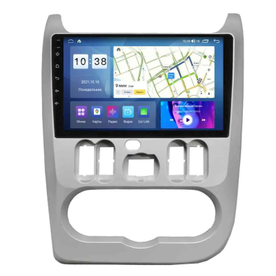 Магнитола для Renault Logan/Sandero 2009-2014 цвет Серебро Parafar на Андроид 12.0 PF175T1RGx